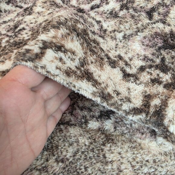 Mystree Hooded Plush Open Front Cardigan Jacket Neutral Mauve Taupe ONE SIZE - Picture 6 of 7